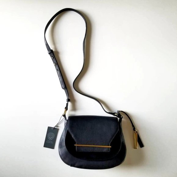 NWT Vince Camuto Black Leather & Suede Purse
